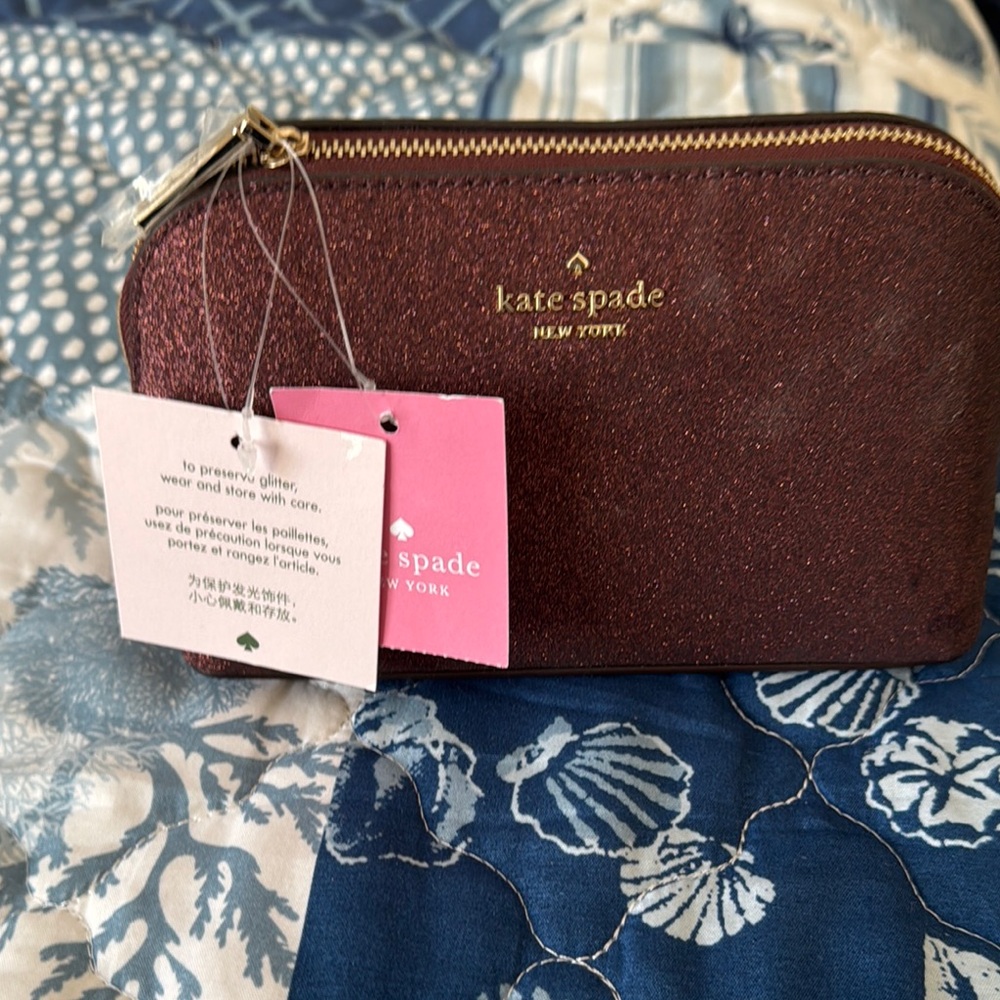 Kate Spade Brown Cosmetic Bag